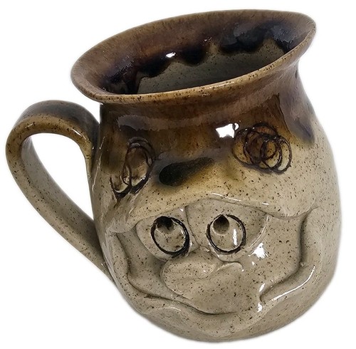 Pretty ugly pottery mug - pretty,