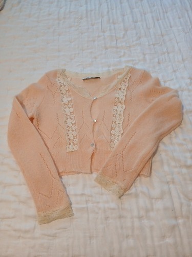 Zara peach pointelle lace - zara, trim