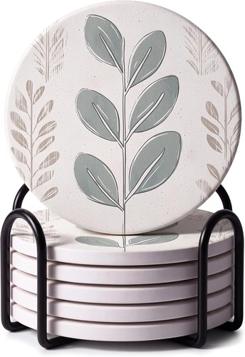 Ceramic coasters set - ceramic, 6