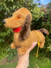 Vintage Dachshund Sausage Dog Walking Barking Figure Toy ( Doll Bear Plush )