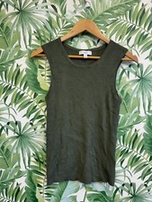 M&S khaki green ribbed knitted