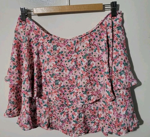 Zara floral mini skort - skort, cream