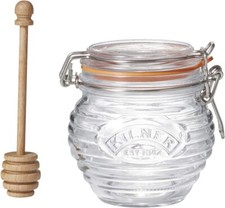 Kilner Glass Honey Pot with Wooden Dipper 0.4 Litre / 13.5 US fl oz