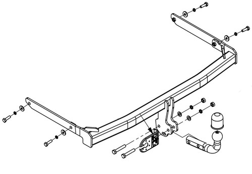 Swan neck tow - bar, ford