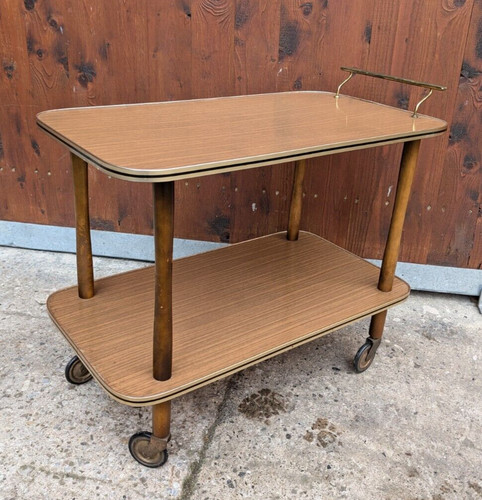 Serving cart tea - serving, walnut