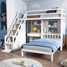 Kids Bunk Bed with Desk &