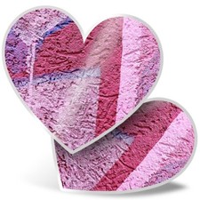 2 x Heart Stickers 15 cm -