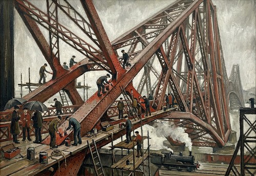 Painting the forth - painting, bridge