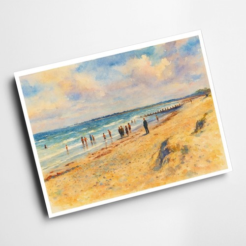 Print beach looking - a6,