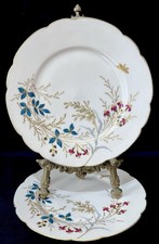 A Pair of Charles Field Haviland for Limoges Antique Bone China Cabinet Plates