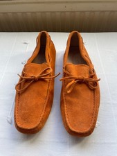 Tods mens burnt orange suede