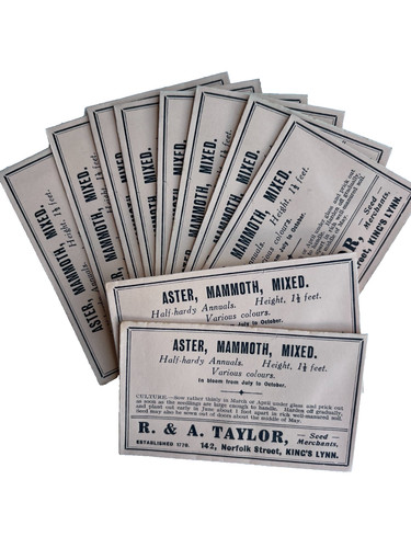 Vintage paper seed packets