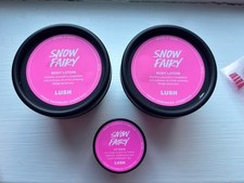 Lush Snow Fairy Body Lotion moisturiser 100g x2!! (200g!) & lip gloss 