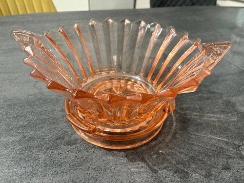 Vintage pink peach glass - pink,