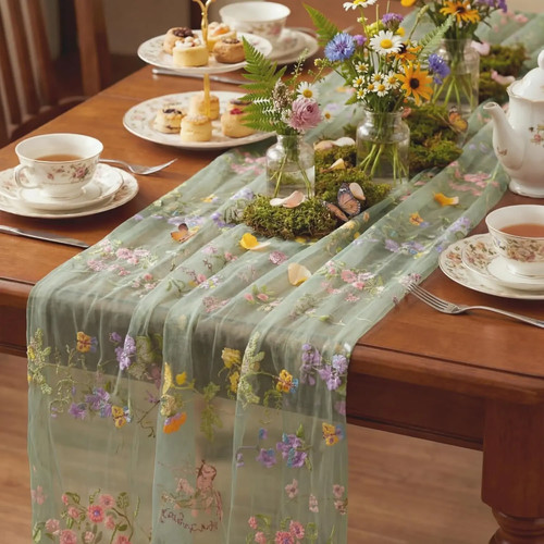Embroidery wildflower tulle - embroidery,