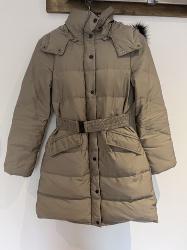 Zara mink belted down hooded - zara,