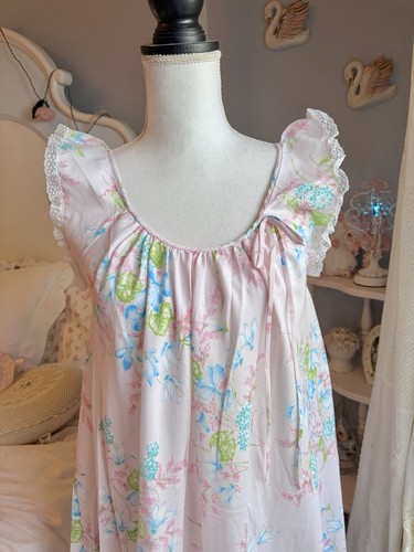 Vintage pastel pink babydoll - vintage,