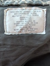 Extreme Cold Weather Men's Parka Coat Type N-3B with Fur Hood XL Lancer