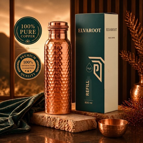 Pure copper water - bottle, 800ml