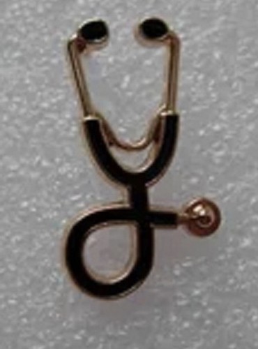 Stethoscope pin badge - ., gold