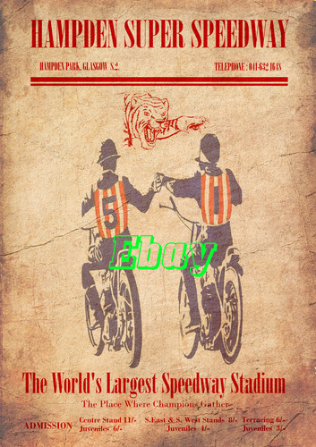 Glasgow speedway retro style - speedway,