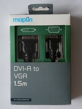 Maplin 1.5m DVI-A To VGA, HD