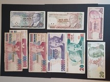 TURKISH DELIGHT PLUS OTHER BANKNOTES FROM 1933 - 22 IN TOTAL - MIXED GRADES