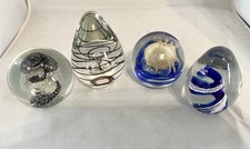 Collectors Glass Art Paperweights X 4