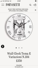 Fornasetti Sand Timer Clock Plate