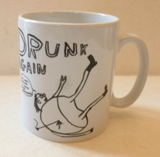 DAVID SHRIGLEY Drunk again  VINTAGE ARTISTS DESIGN POTTERY MUG