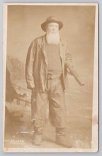 RPPC Cullercoats Fisherman Character Study Old Salt Mariner Whitley Bay c1908
