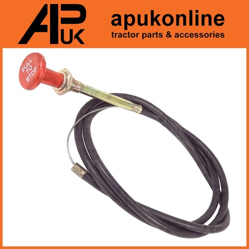Red engine stop pull cable - pull,