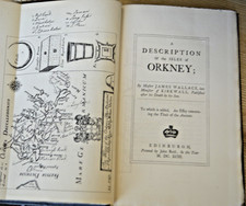 A DESCRIPTION OF ORKNEY by Rev JAMES WALLACE 1883  reprint of 1700 with map