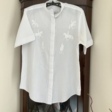 EQUETECH White Dressage shirt  Short Sleeve Horse riding  Blouse Top UK 10 EU 36