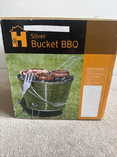 Silver bucket bbq - silver,