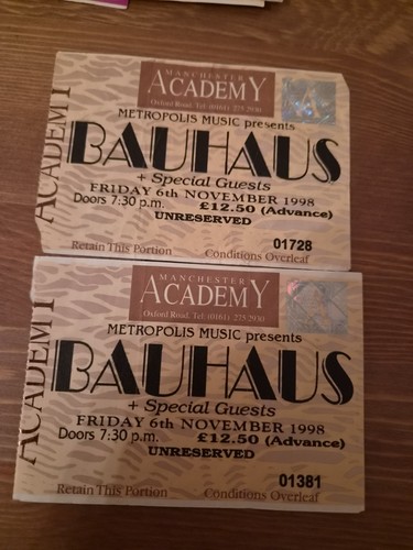 Bauhaus concert tickets 2 - bauhaus,