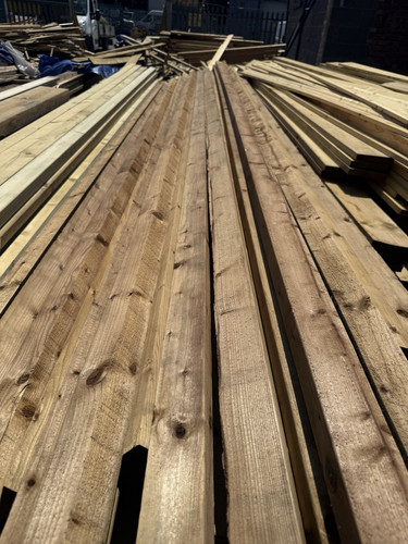 Treated softwood battens - treated, brown
