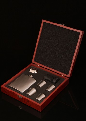 Stainless steel hip flask - stainless,