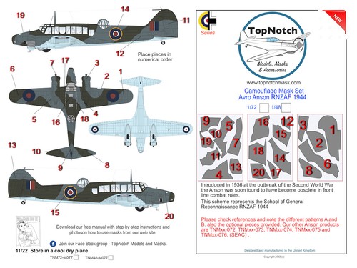 Topnotch avro anson rnzaf - anson,