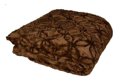 Large brown mink blanket - , /