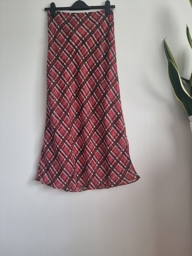 Mango burgundy check - burgundy, print