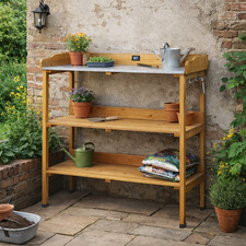 WOODEN GREENHOUSE POTTING WORK