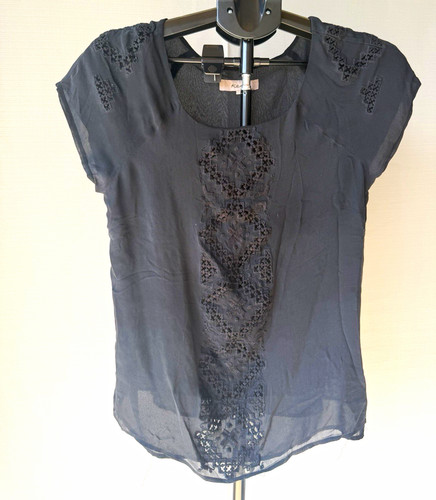 Kew black silk - silk, chiffon