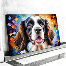 Springer Spaniel Dog #14 Wall Art Print Painting Canvas Abstract Decor