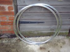 1 PAIR OF NARROW POLISHED ALLOY 700c   36 HOLE  CLINCHER RIMS