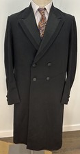 Men’s Vintage Bespoke Edwardian Victorian Frock Coat 1900s Wool European 36 S
