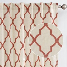 Linen Curtains Moroccan Tile