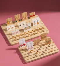 Jewellery Ring Display Stand Organizer Wooden Earring Bracelet Necklace Holder