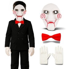 CHILDRENS KIDS BOYS GIRLS SCARY PUPPET FANCY DRESS COSTUME HALLOWEEN OUTFIT .
