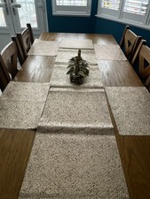 Beautiful Laura Ashley Gold Table Runner and 6 Matching Placemats